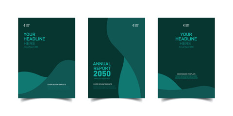 A set of business card template and vector layout illustration for a corporate presentation or a website banner design with a creative geometric concept, Corporate annual report cover design