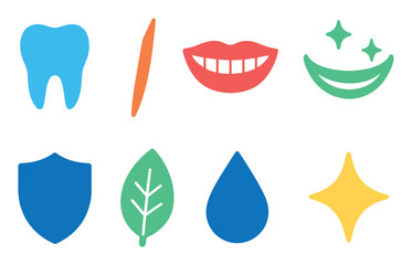 Colorful Oral Care Icons
