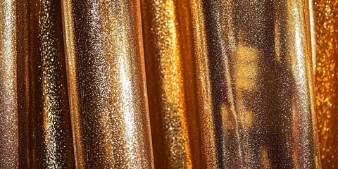 Richly textured golden curtain setting for stunning visuals.