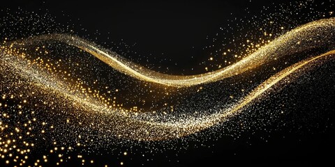 Captivating design showcasing a dazzling array of golden sparkling lights.