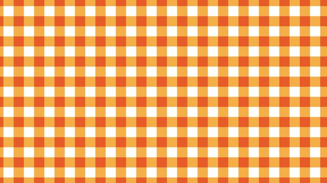 Orange and white gingham pattern background Keywords: gingham, pattern, checkered, plaid, fabric