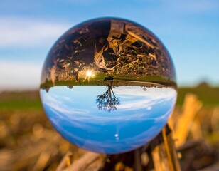 Sphere reflecting landscape
