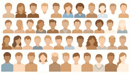 Diverse profile pictures, various hairstyles and skin tones