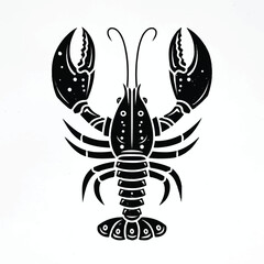 Unique lobster illustration in a woodcut style design perfect for seaside restaurants and seafood branding projects