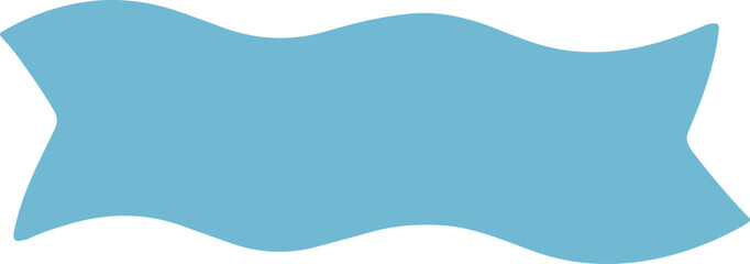 Simple Flat Wavy Ribbon Decorative Element Banner Graphic Decoration