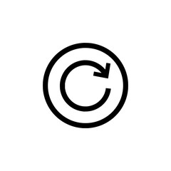 Modern refresh icon symbolizing renewal and cyclical processes for dynamic digital applications
