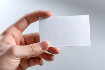 Hand Holding Blank Business Card Mockup