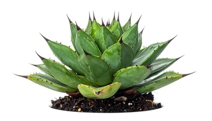 Close-up of a vibrant agave plant