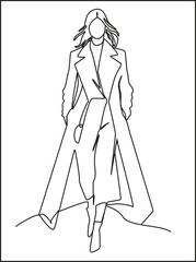 Female Model in Long Coat