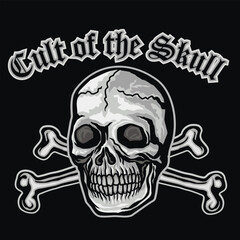 gothic sign with skull, grunge vintage design t shirts