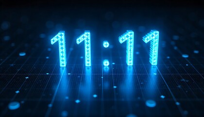 Fototapeta premium 11.11 bold 3D text, Singles Day sale concept, double eleven shopping festival, modern red blue numbers, online shopping promotion, digital event date, vector illustration, created with generative ai