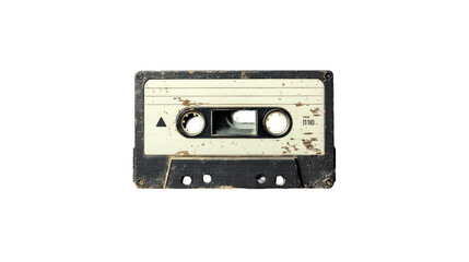Fototapeta premium A vintage audio cassette tape, heavily soiled