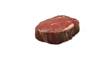 Raw Beef Steak on white background