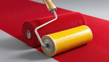 Red carpet being rolled out