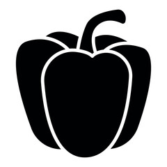 Paprika Icon Vector Illustration – Bell Pepper Symbol