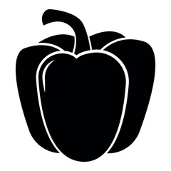Paprika Icon Vector Illustration – Bell Pepper Symbol