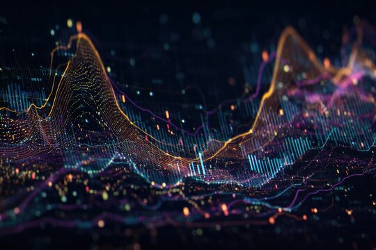 Abstract Data Visualization Graphic Design - Powered by Adobe