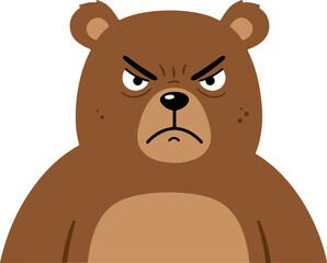 Obraz premium angry bear face