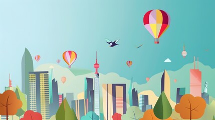 National Day cartoon background images bring a cheerful, playful touch to holiday celebrations, combining bold reds, bright golds, and vivid blues with adorable cartoon characters waving flags, marchi