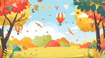 National Day cartoon background images bring a cheerful, playful touch to holiday celebrations, combining bold reds, bright golds, and vivid blues with adorable cartoon characters waving flags, marchi