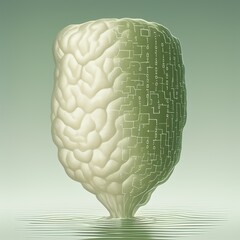 A conceptual illustration of a brain with circuit patterns, symbolizing AI and technology integration.