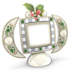 Elegant decorative photo frame with floral accents, ideal for cherished memories.