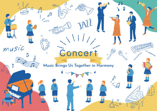 音楽を奏でる子供たち