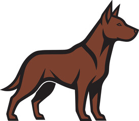 illustration dog silhouette vector