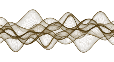 Isolated network of wavy lines in brown, abstract and modern decoration, geometric shape