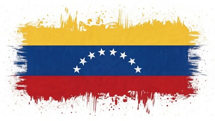 Venezuelan Flag with Abstract Effect: The Venezuelan flag boldly presented with an abstract, textured effect, the iconic emblem of national identity and pride against a unique artistic backdrop.