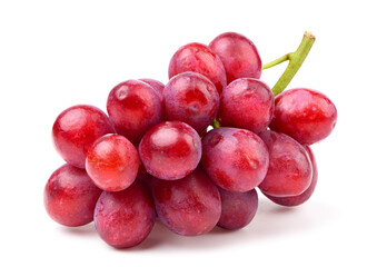Red grape isolated on white.