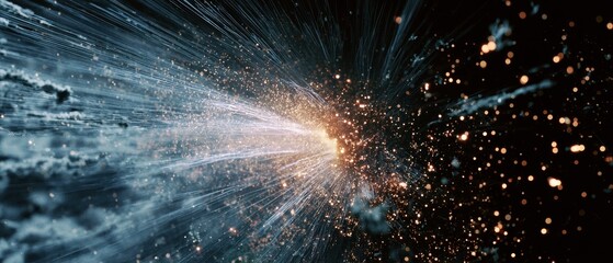 Hyperspace Breach - A Duality of Cool Energy Streams and Golden Stardust.
