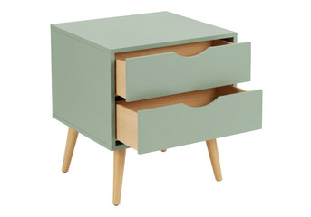 Isolated End Table with Drawers - Modern Nightstand or Bedside Table for Bedroom Furniture