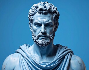 Ancient Roman bust, detailed and dramatic