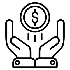 Capital line icon