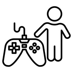 Gaming line icon