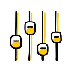 Audio Equalizer Control Sliders Icon For Web And Graphic Design