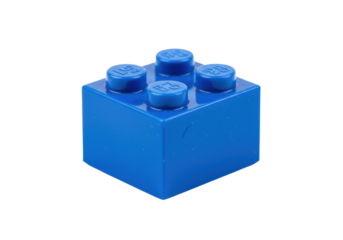Isolated Blue Lego Block Toy, Building Blocks, Blue Plastic, Playtime, Creativity and Imagination