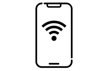 WiFiマークが表示されたスマホアイコン