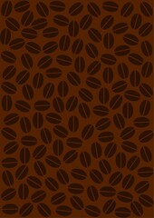 Coffee beans seamless pattern background.