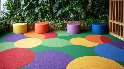 Eco-Friendly Playground Concept with Colorful Design and Natural Elements
