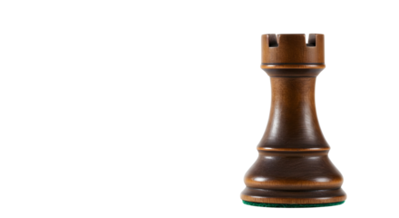 Chess rook strategic game piece isolated PNG with Transparent Background