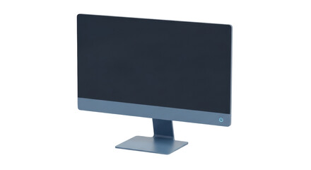 Isolated modern computer monitor, flat panel display, sleek design for home or office use