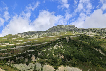 View of the Grimsel Pass in Switzerland