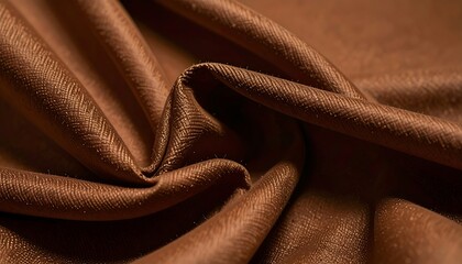 Close-up of draped brown fabric