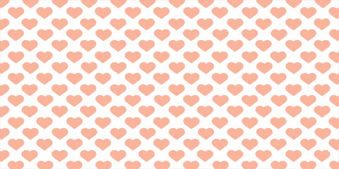 Cute love heart seamless pattern illustration. Cute romantic pink hearts background print. Valentine's day holiday, romantic wedding design.