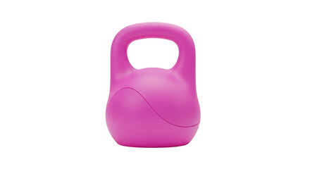 Isolated magenta kettlebell for strength fitness training workout equipment, exercise