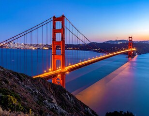 Obraz premium Golden Gate Bridge at dawn