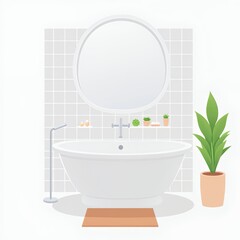 Naklejka premium modern bathroom interior