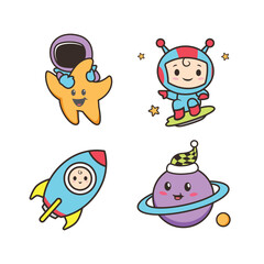 Space baby logo, baby shop